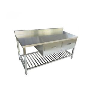 Bàn bếp inox có hộc 1400×700 mm