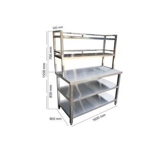 Bàn thao tác inox 3 tầng