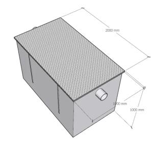 Bể tách mỡ 2000l thải khoảng 7500 – 15000/l mỗi ngày