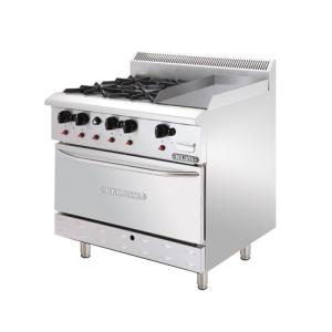 Bếp âu 4 họng có lò nướng, có rán phẳng dùng gas OB4GG1BWO-17