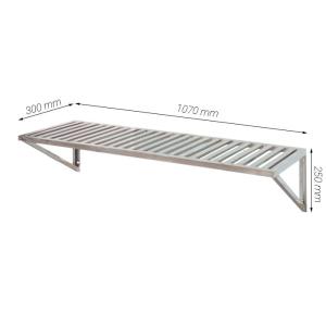Giá nan inox treo tường 1 tầng