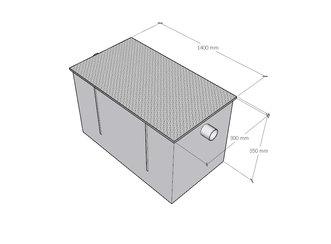 Bể tách mỡ 1000l công nghiệp giá tốt