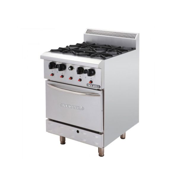 Bếp âu 4 họng có lò nướng Berjaya DRO4-17